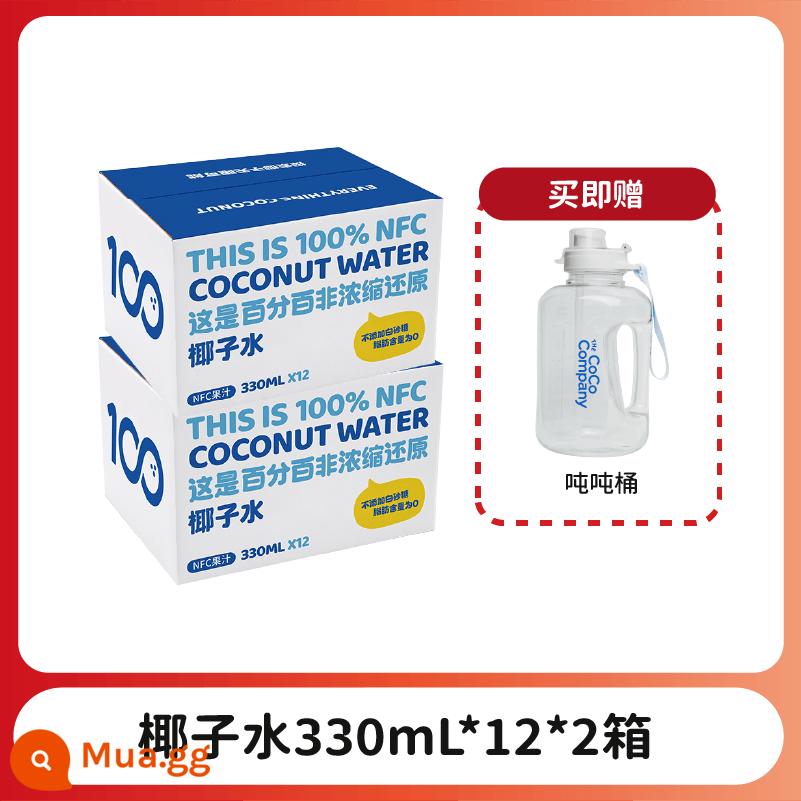 Ca cao nguyên chất 100% nước dừa nước dừa tươi nước dừa tươi vắt NFC trái dừa xanh nguyên chất nước uống thể thao bà bầu 0 mập 12 chai - [2 hộp 330ml 24 chai + tấn thùng miễn phí]