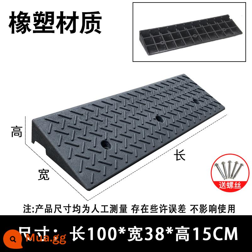 Thảm lót dốc bậc thảm lề đường cao su nhựa đường dọc xe lên dốc thảm leo dốc ngưỡng thảm tam giác gờ giảm tốc - 100-38-15