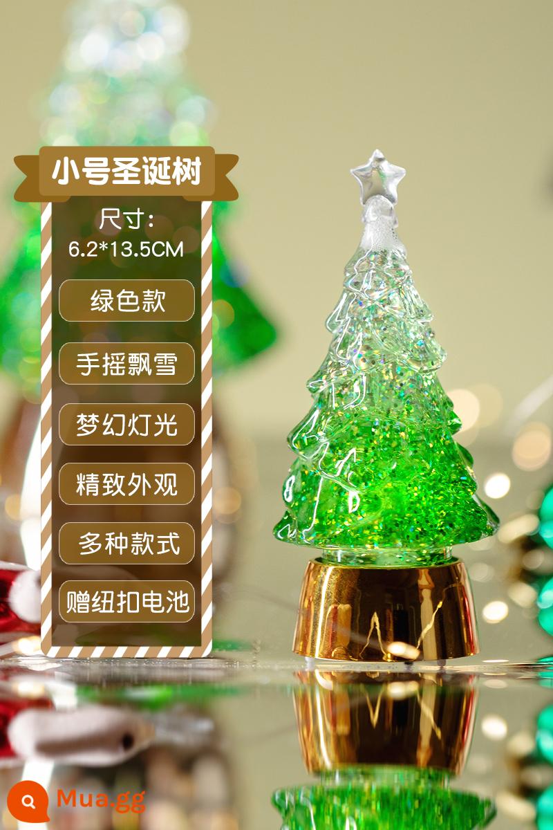 2022 Máy tính để bàn mới Mini Tree Right Tree Cây Giáng sinh Trang trí Giáng sinh Trang trí trang trí ánh sáng trang trí - Cây thông Noel kèn - xanh - tuyết rung tay, không có nhạc