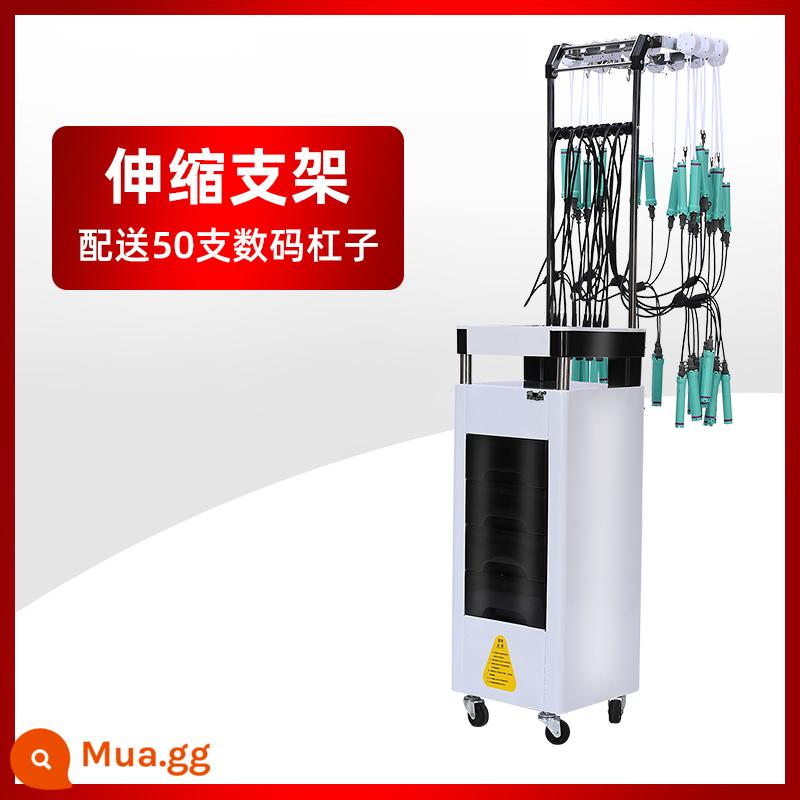 Mới 24V Nhiệt Độ Không Đổi Máy Uốn Tóc Salon Làm Tóc Thông Minh Nóng Uốn Cơ Chế Kundian Kỹ Thuật Số Máy Gốm Sứ Kép uốn Máy - Máy kỹ thuật số màu trắng 50 đầu + 50 thanh + 15 hộp quản lý cáp