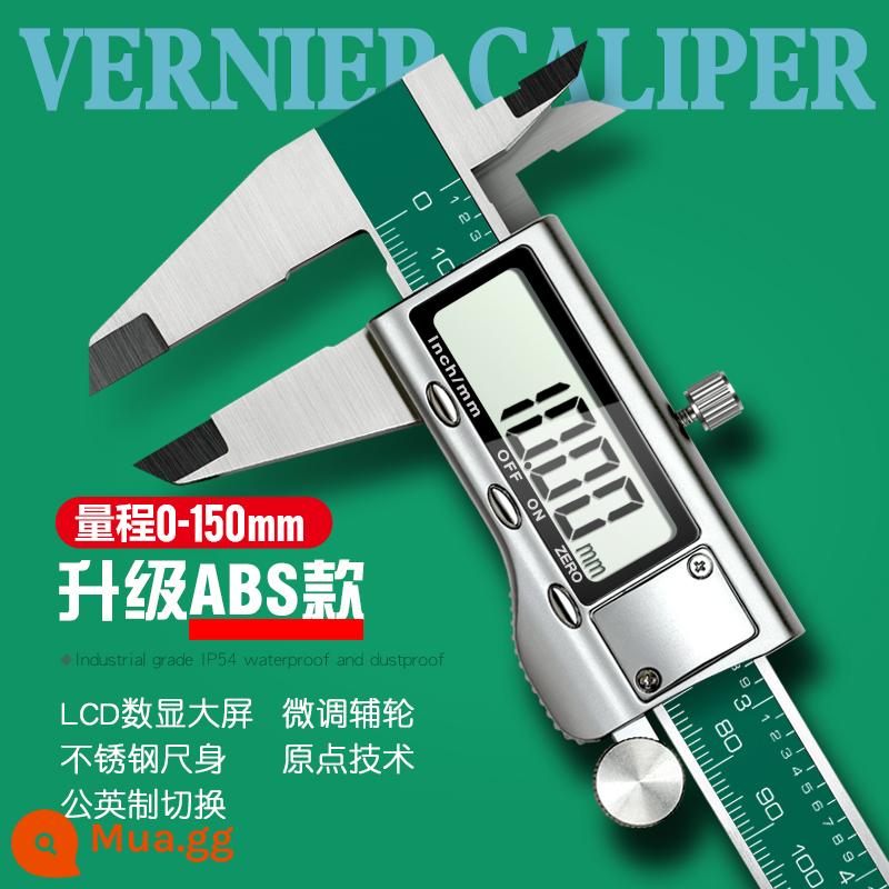 Longshuo cấp công nghiệp vernier caliper màn hình kỹ thuật số độ chính xác cao dầu thép không gỉ tiêu chuẩn hộ gia đình ba khối lượng micromet độ sâu nhỏ - Thước cặp kỹ thuật số bằng thép không gỉ màn hình lớn được nâng cấp 0-150mm