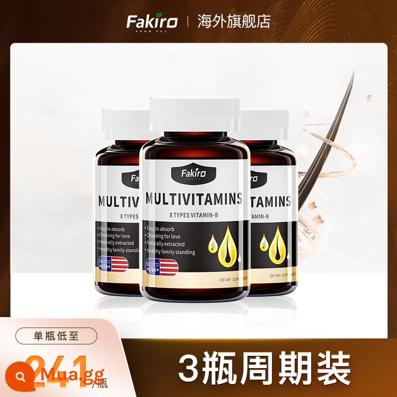 Viên nén hợp chất bảo vệ da đen cao cấp biotin nhập khẩu chính hãng vitamin B6b7 tóc đen công nghệ mới unisex - Gói chu kỳ 3 chai