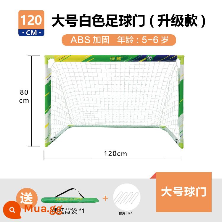 Cánh xanh khung thành bóng đá nhà trẻ em trong nhà gia đình ngoài trời gấp di động huấn luyện khung cửa lưới mẫu giáo mục tiêu nhỏ - Kích thước lớn màu trắng và xanh lá cây - Nâng cấp chất liệu ABS (đi kèm đinh sàn + túi đựng)