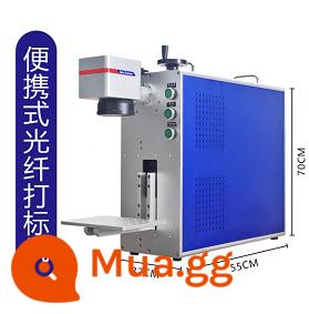 Máy khắc laser sợi quang cầm tay di động máy tính để bàn nhỏ tự động khắc đá ánh sáng màu tím máy khắc carbon dioxide - Cáp quang di động 20w