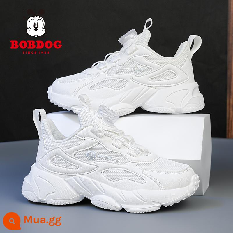 Bob Dou Trẻ Em Giày Trắng Bé Trai Giày Xuân Thu Lưới Giày Thể Thao Bé Gái Chính Thức Flagship Store - 6799 trắng [mạng đôi]