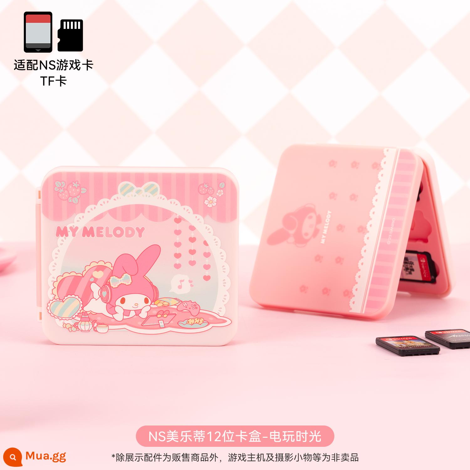 Tôi thực sự muốn Sanrio IP công tắc chung hộp thẻ hút từ công suất lớn hộp lưu trữ băng ns ns túi thẻ trò chơi di động thoáng mát Lomi Melody chó tai lớn Chó Pacha hoạt hình thiết bị ngoại vi bảng điều khiển màn hình oled - Hộp thẻ 12 bit giai điệu-Thời gian trò chơi điện tử