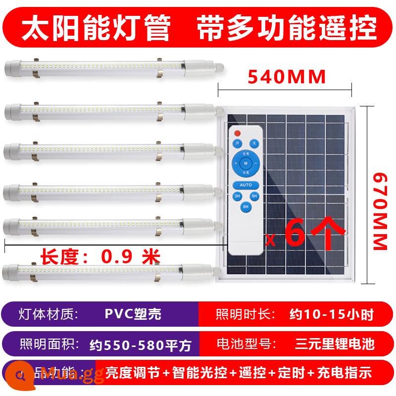 Bóng đèn năng lượng mặt trời một đến hai một đến ba một đến năm trong nhà hộ gia đình nông thôn nhà vệ sinh phòng ngủ đèn chiếu sáng sân vườn - Một đến sáu 6 500W [6 0,9 mét]