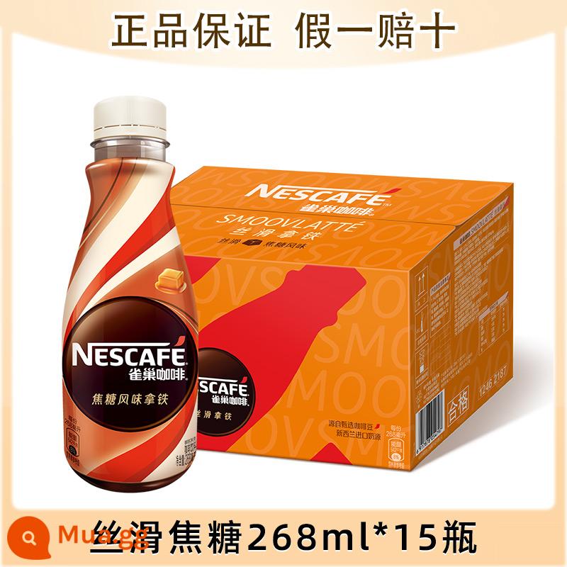 Cà phê pha sẵn matcha latte mượt đóng chai Nescafe 268ml sảng khoái hàng đầu chính thức của cửa hàng hàng đầu - Caramel latte 268ml*15 chai nguyên hộp