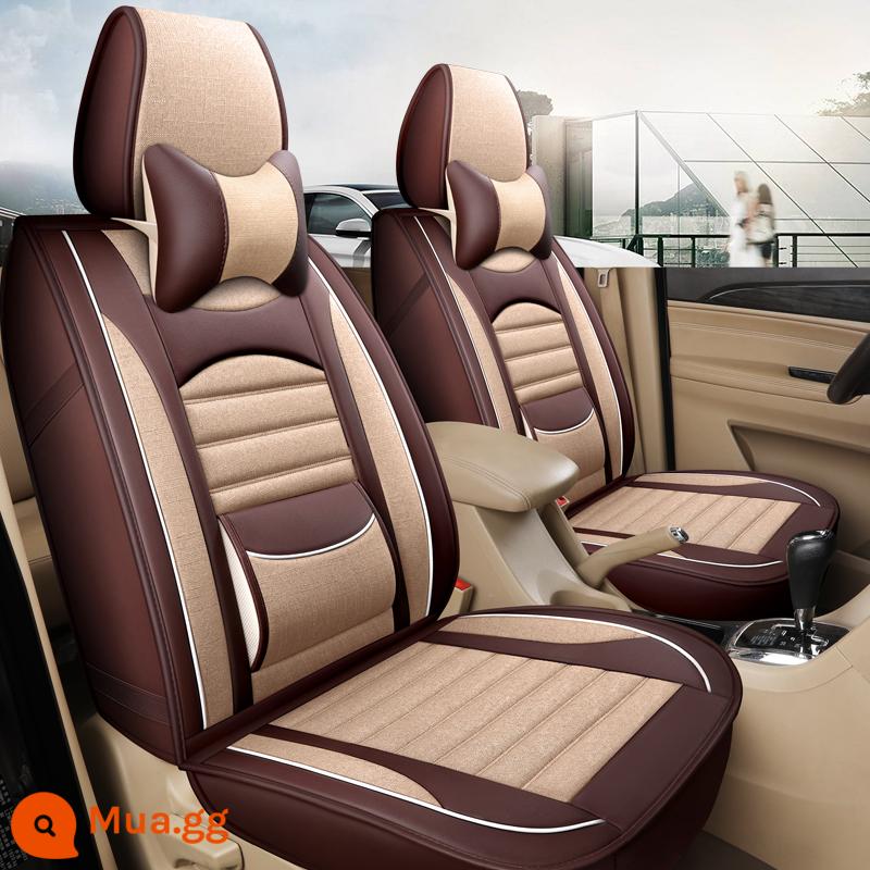 Bọc ghế Wuling Hongguang S PLUS được bao quanh hoàn toàn bởi S1/3 Jiachen Journey Glory V Baojun 730 vải lanh bảy chỗ - Xe 4 Chỗ Linen-Be