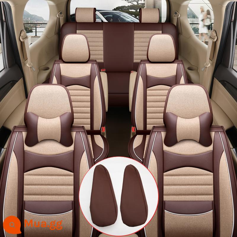 Bọc ghế Wuling Hongguang S PLUS được bao quanh hoàn toàn bởi S1/3 Jiachen Journey Glory V Baojun 730 vải lanh bảy chỗ - Xe 7 chỗ màu be + 1 đôi bọc tay vịn