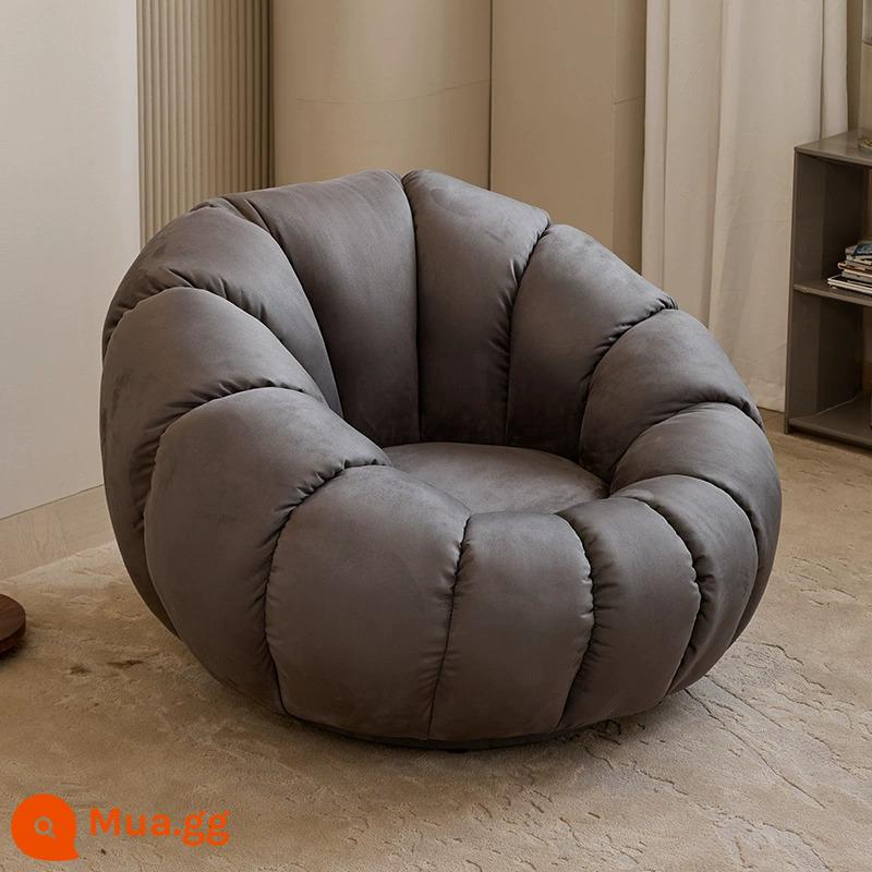 Sofa Lười Bí Ngô Ghế Tất Nam Đơn Thịt Cừu Nhung Phòng Ngủ Dễ Thương Ban Công Cổ Bắc Âu Ghế Sofa Nhỏ - Bầu trời đầy sao màu xám (da lộn) có thể xoay được