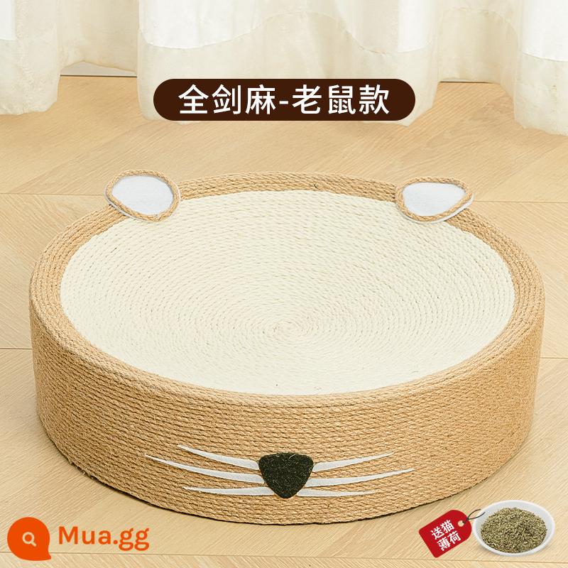 Snow Mountain Star Salu Cat Scratch Board Cat Litter Một lưu vực cào mèo tròn Chống trầy xước, chống mài mòn và đồ chơi cho mèo không gàu - Toàn bộ sợi sisal, không có vụn - kiểu chuột [chống trầy xước và chống mài mòn] thu thập và mua để nhận catnip miễn phí