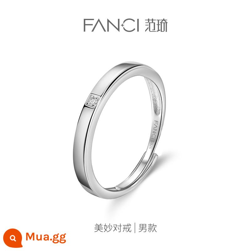 Fanci Fan Qi Trang Sức Bạc Cặp Nhẫn Mở Niche Light Nhẫn Sang Trọng Nhẫn Đơn Nữ Siêu Liên Kết 1 Quà Tặng Lễ Tình Nhân - Tuyệt vời (nhẫn nam)