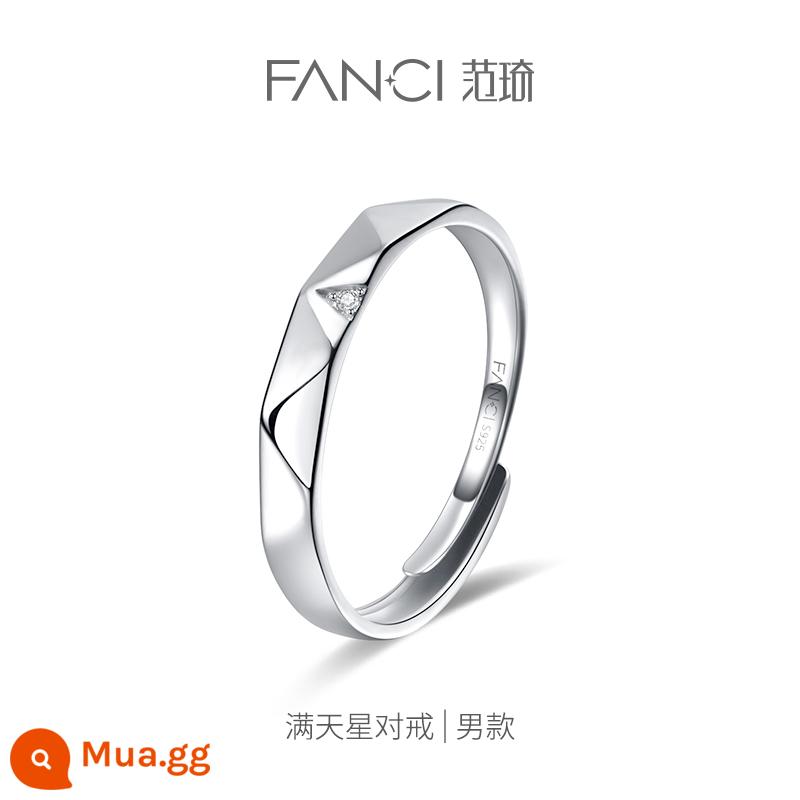 Fanci Fan Qi Trang Sức Bạc Cặp Nhẫn Mở Niche Light Nhẫn Sang Trọng Nhẫn Đơn Nữ Siêu Liên Kết 1 Quà Tặng Lễ Tình Nhân - Gypsophila (nhẫn nam)