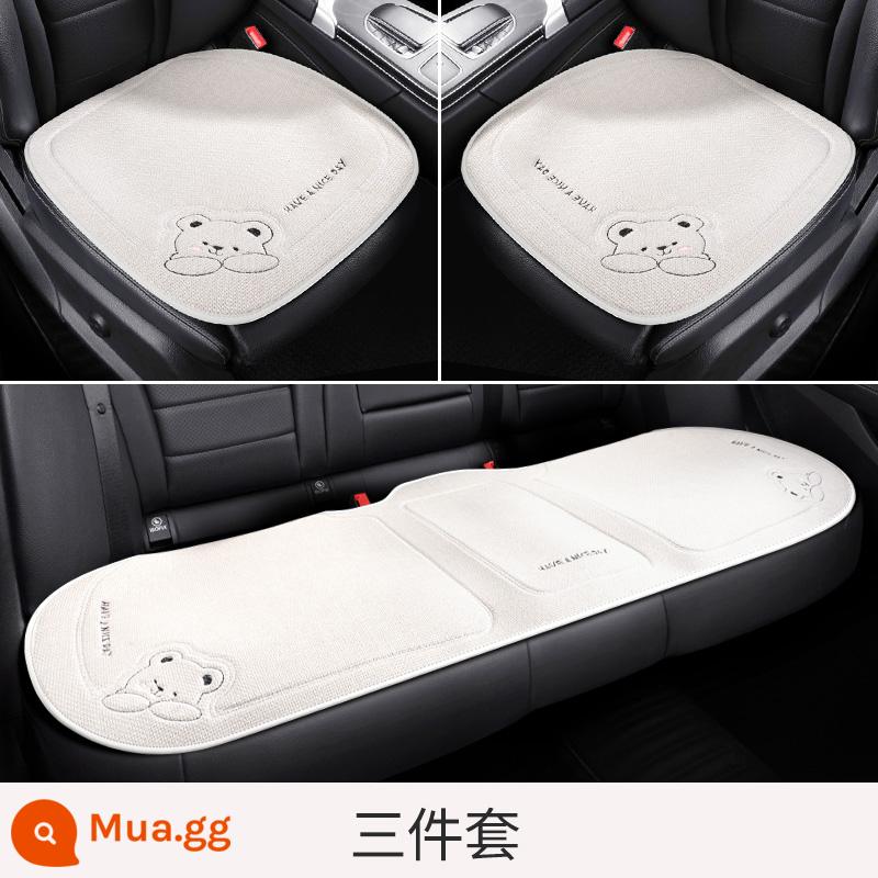 BYD Dolphin Qin Plus DMi Song Pro plus Han Yuan Tang e2 đệm ô tô bốn mùa bọc ghế đa năng - [Trắng Ngọc Trai] 2 đệm ghế trước + 1 đệm ghế sau