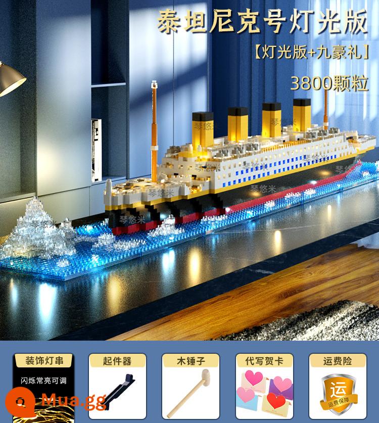 Các khối xây dựng Titanic khó con tàu khổng lồ 10.000 hạt Bộ đồ chơi lắp ráp người lớn 18 tuổi dành cho bé trai - Kích thước lớn❤Titanic [3800 hạt]