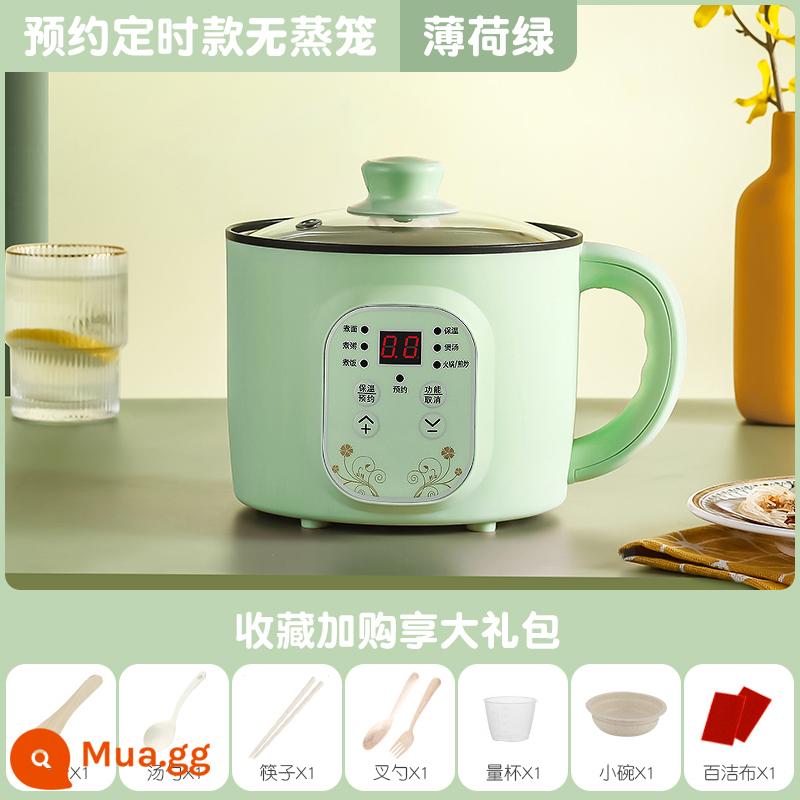 Nồi Cơm Điện Gia Đình Nhỏ 2 Người 1 Đa Năng Gia Đình Mini Nhỏ Súp Đôi Thông Minh Hấp Và Nấu Ăn - Model cách nhiệt thông minh theo lịch trình 1.7L [xanh]