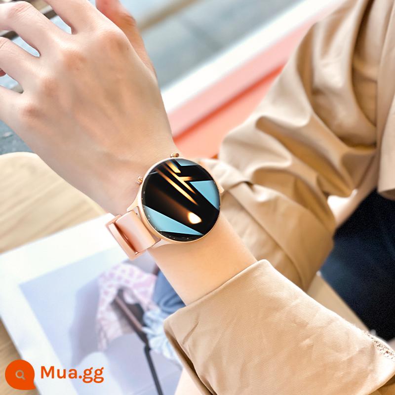 Đồng hồ thông minh Band Steel Band New Summer Multifitnfunction Apple Android GM Counter Band Band - Băng HT12 Rose Gold [Đã thêm thanh toán ngoại tuyến + gọi Bluetooth, đồng bộ hóa tin nhắn, thể thao và sức khỏe, tùy chỉnh, v.v.]