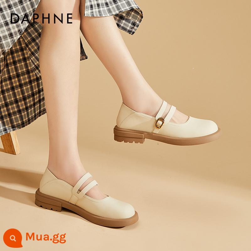 Daphne Giày Thời Trang Nữ Xuân Thu 2023 Mới Đa Năng Giày Loaf Giày Mary Jane Giày Công Sở - 1125 màu be