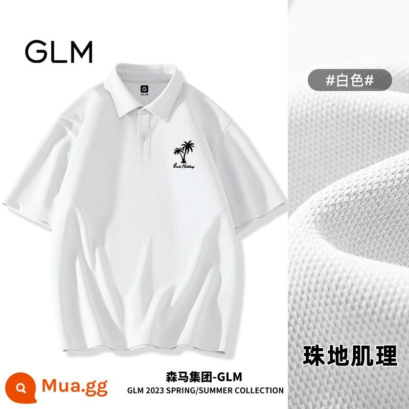 Semir Group GLM cổ áo sơ mi áo sơ mi polo ngắn tay dành cho nam xu hướng mùa hè dành cho nam Áo thun nam bình thường nửa tay - Trắng (GL Dừa Kỳ Nghỉ)