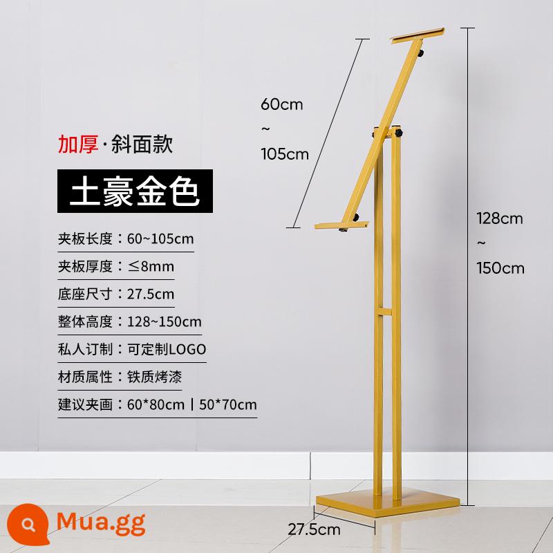 kt board khung công khai hiển thị đứng hiển thị đứng sàn đứng áp phích đứng biển quảng cáo hiển thị thương hiệu dấu hiệu nước tùy chỉnh - [Tăng nặng] Giá trưng bày bảng KT nghiêng [vàng bạo chúa]