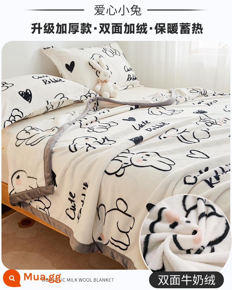 Chăn ngủ, khăn sofa, chăn trưa văn phòng, chăn học sinh, khăn choàng, nhung san hô, nhung sữa - Love Bunny - Phong Cách Dày Dặn~Cần Sự Ấm Áp Trong Mùa Đông