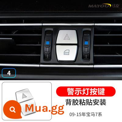 Áp dụng cho 09-15 BMW7 sê-ri điều khiển trung tâm nút ổ cắm điều hòa CD núm âm thanh 730LI740I miếng dán trang trí - Nhãn dán nút đèn cảnh báo 7 series