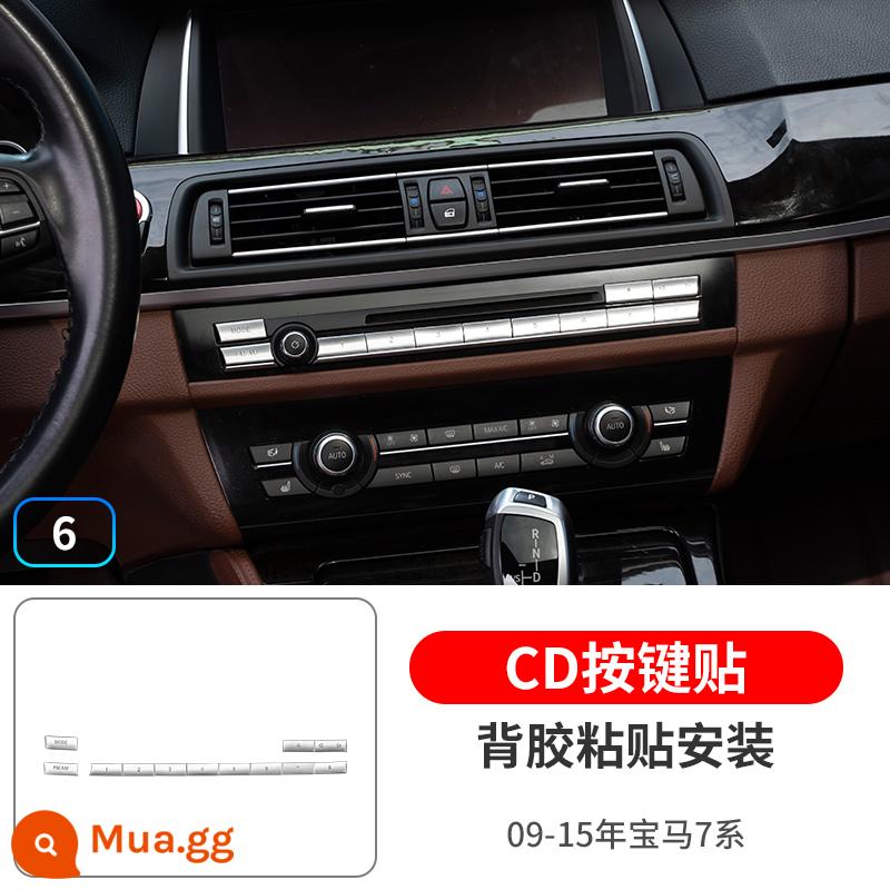 Áp dụng cho 09-15 BMW7 sê-ri điều khiển trung tâm nút ổ cắm điều hòa CD núm âm thanh 730LI740I miếng dán trang trí - Nhãn dán chìa khóa kỹ thuật số CD 7 series