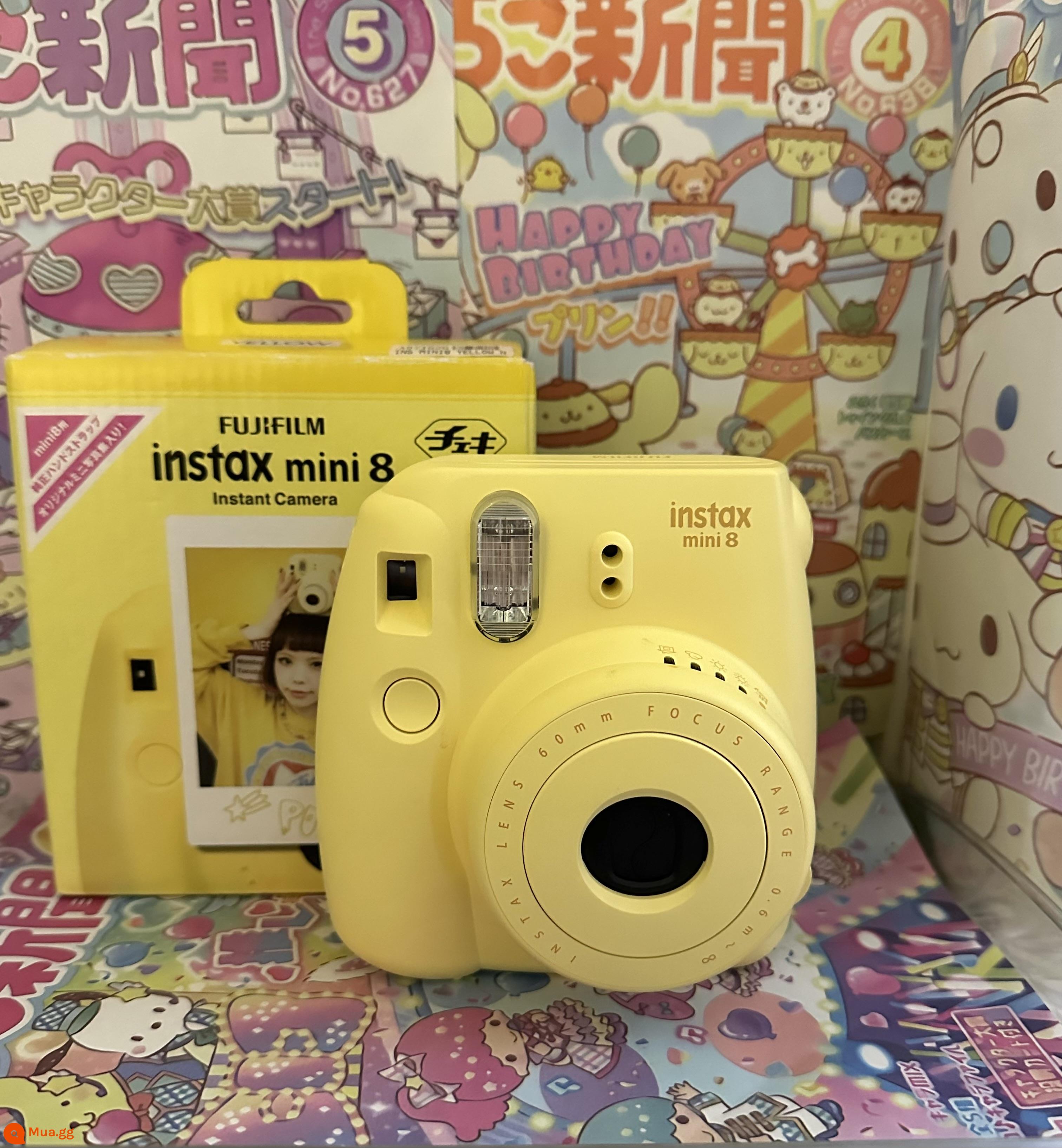 Máy ảnh lấy liền giá rẻ Polaroid mini7S/mini7C/mini8 chính hãng Fuji chính hãng dành cho sinh viên - (99 chiếc mới) mini8 màu vàng sữa-có hộp nguyên bản-nên làm quà tặng