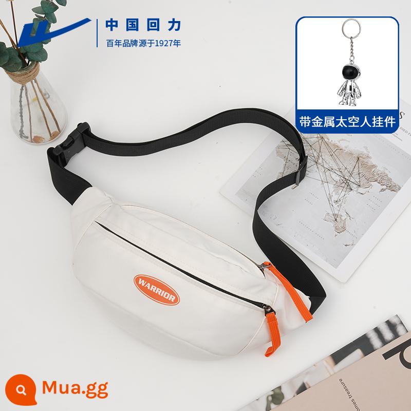 Kéo lại Túi Messenger Thương hiệu hợp thời trang dành cho nữ Túi Satchel cỡ nhỏ Túi du lịch nhẹ trước ngực cho nam Ba lô thông thường dành cho nam Túi đeo thắt lưng thể thao di động - Mặt dây chuyền phi hành gia bằng kim loại màu trắng +