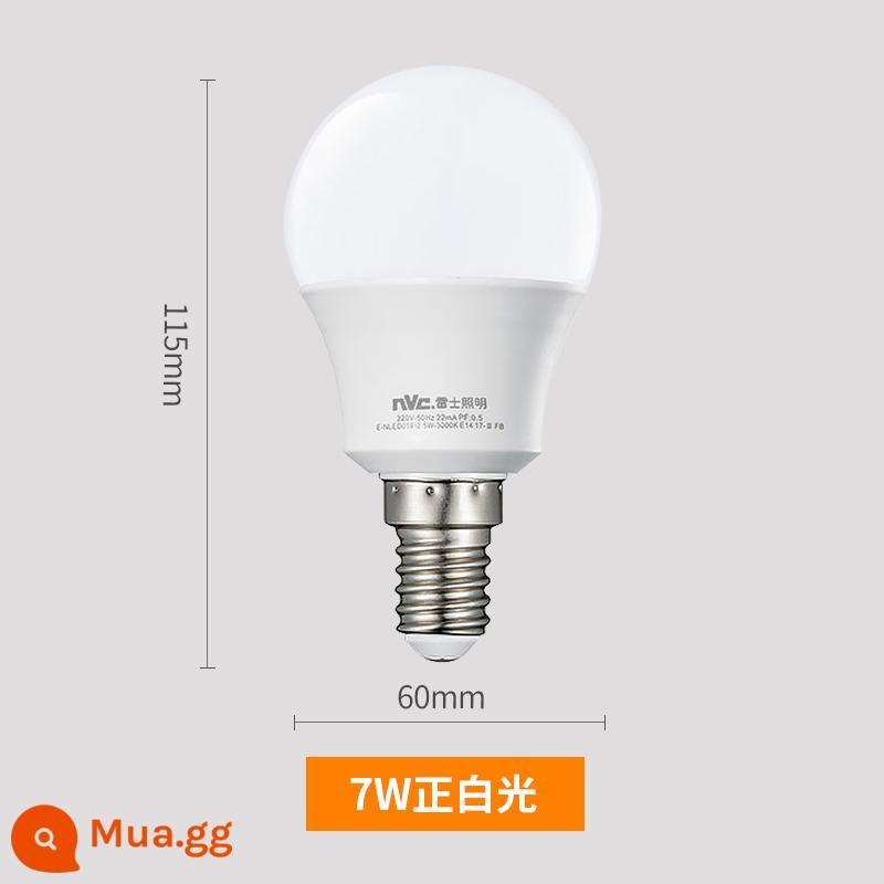 NVC chiếu sáng bóng đèn LED e27 vít e14 xoắn ốc nhà lưu trữ tiết kiệm năng lượng bóng đèn trắng công suất cao siêu sáng - Cổng vít nhỏ E14 ​​đèn trắng 7W