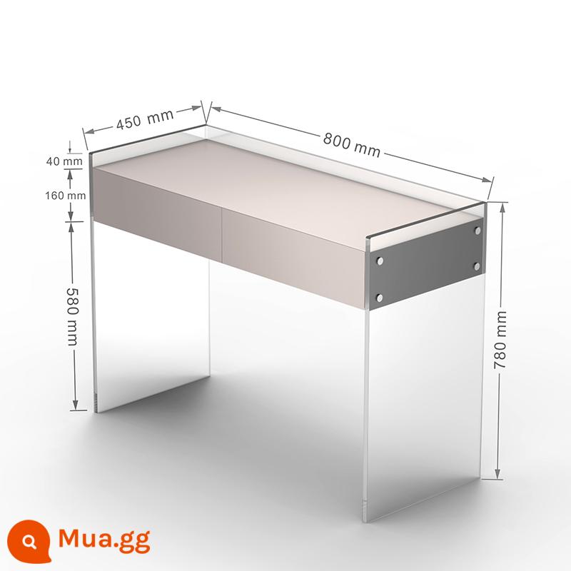 Bàn trang điểm phòng ngủ chính 80 cm ánh sáng sang trọng phòng ngủ cao cấp đơn giản bàn trang điểm acrylic 1 mét bàn bàn trang điểm - Bàn trang điểm màu mơ 80cm [có lắp đặt]