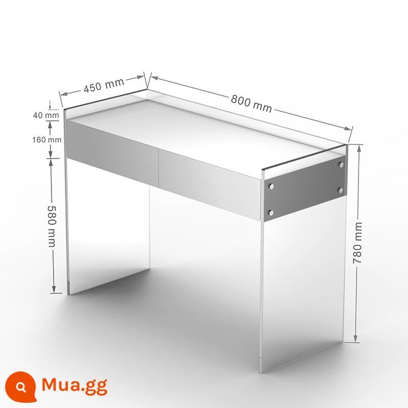 Bàn trang điểm phòng ngủ chính 80 cm ánh sáng sang trọng phòng ngủ cao cấp đơn giản bàn trang điểm acrylic 1 mét bàn bàn trang điểm - Bàn trang điểm trắng-80cm [Đã bao gồm lắp đặt]