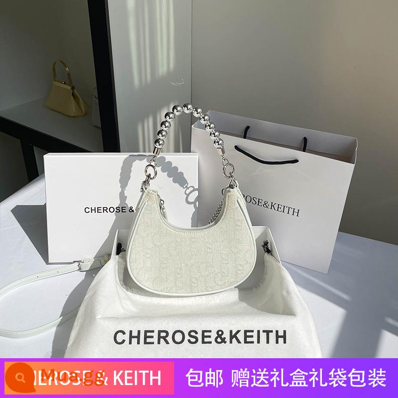 Cherose & Keith Niche Denim Crescents chính hãng dưới Túi Neingarm Women Autumn and Winter 2022 Túi xách cảm giác cao cấp - Bao bì túi quà màu xanh nhạt