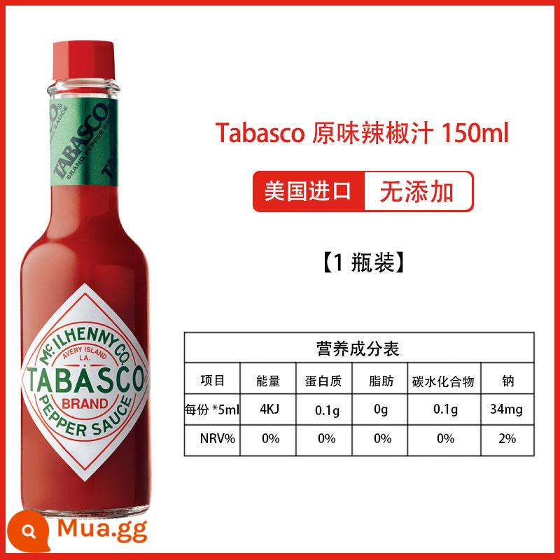 Ớt tabasco nhập khẩu Mỹ tương ớt 0 béo Tương ớt Mỹ chai nhỏ tương ớt sốt thực phẩm tây - [Gói giá cả phải chăng]Hương vị gốc 150ml