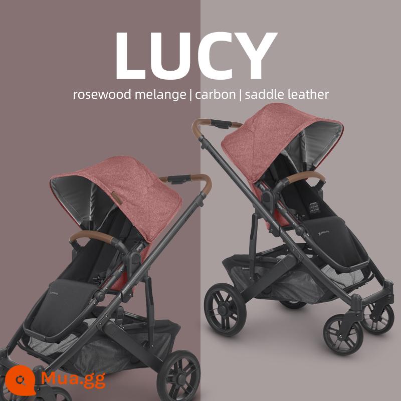 UPPAbaby Cruz V2 cao cấp ngồi gấp xe đẩy trẻ sơ sinh giảm xóc 2 chiều xe đẩy em bé - Bột đậu đỏ [không bao gồm giỏ ngủ]