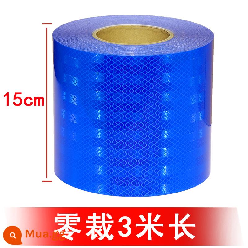 15 cm siêu mạnh bài cảnh báo phim phản chiếu giao thông đường đống miếng dán phản quang dải ban đêm nổi bật nhãn dán màu huỳnh quang chống va chạm - Rộng 15cm [Acrylic | Xanh] 3 mét