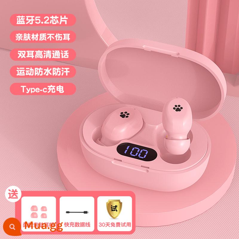 Tai nghe bluetooth dành cho nữ mới 2022 âm thanh chất lượng cao không dây thực sự dễ thương dành cho nữ thời lượng pin siêu dài - Sakura Pink Ultimate Edition [Dòng Móng Vuốt Mèo Dễ Thương + Chất Lượng Âm Thanh Vòm Ngàn Nhân Dân Tệ + Hiệu Ứng Âm Thanh 16DHiFi Cuộc Gọi HD Thông Minh + Thời Lượng Pin Lâu Dài 24H + Dành riêng cho Bé Gái]