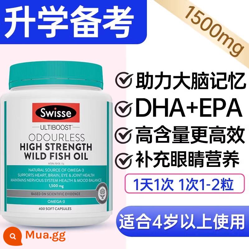 DHA tăng cường trí não và trí nhớ của học sinh, dầu gan cá tuyết, thanh thiếu niên DHA, trẻ em, học sinh trung học, cửa hàng hàng đầu về dầu không phải quả óc chó - 400 viên [chuẩn bị thi đại học/cao học] Dầu cá 1500mg-DHA