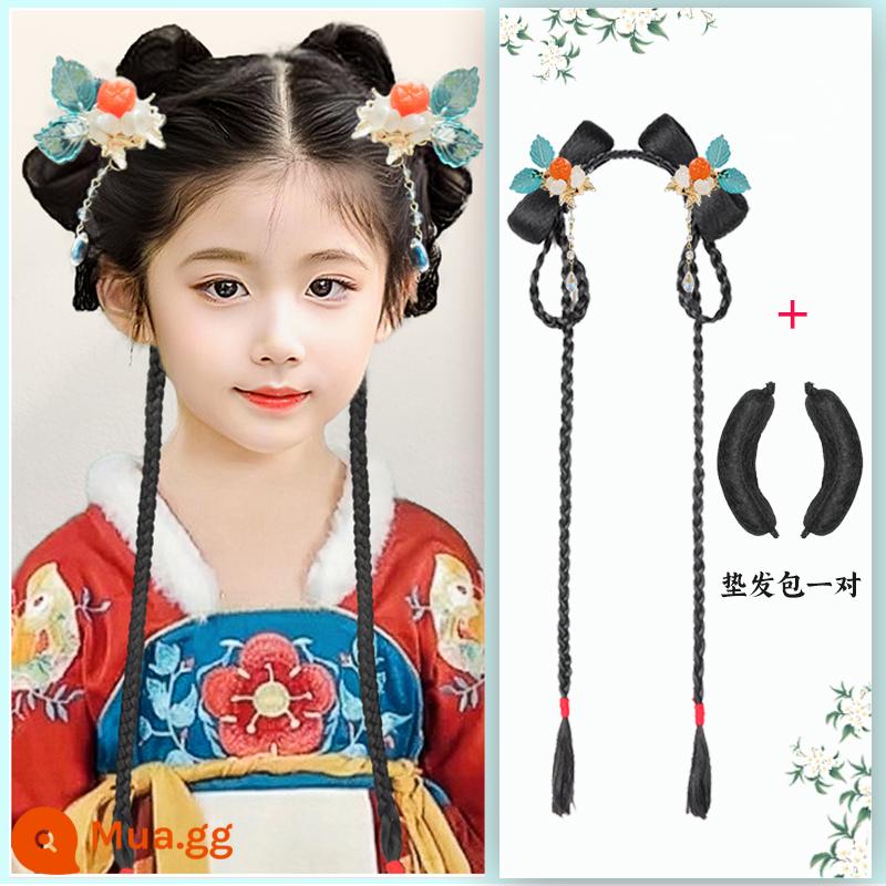 Trẻ em Hanfu tóc giả gói tấm tóc cổ trang phục một mảnh headband cổ gió tóc giả bé gái tạo kiểu phụ kiện tóc búi tóc trùm đầu - Mô hình khuyến mãi giảm giá [mô hình kết hợp với phụ kiện tóc]