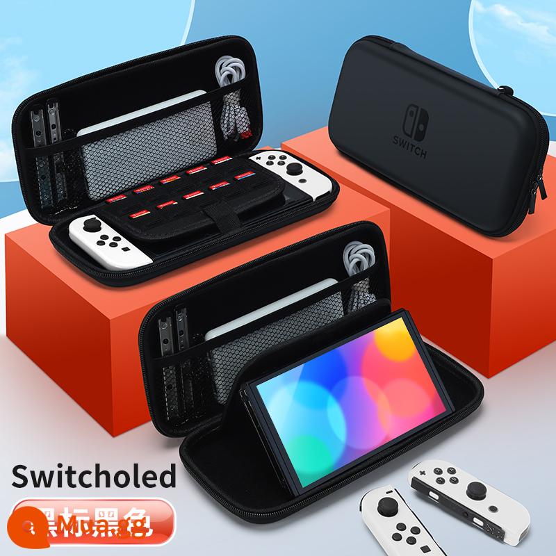 Túi đựng switch bijibit Vỏ bảo vệ Nintendo ns xách tay máy chơi game màn hình oled dung lượng lớn hộp vỏ cứng hộp băng chuyển mạch siwch tay cầm phụ kiện vỏ cứng trọn bộ - Hộp đựng stent cứng Oled [nhãn đen đen] đi kèm màng + nắp