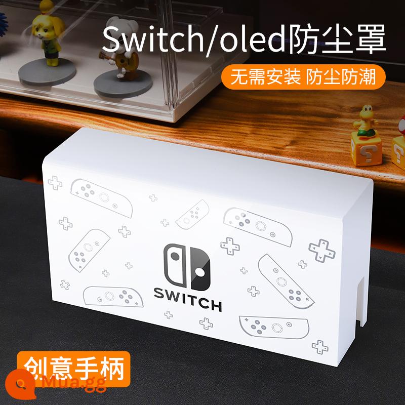 Bijibite Nintendo Switch bụi che hộp cơ sở phát sáng switcholed vỏ acrylic chính màn hình oled máy chơi game vỏ bảo vệ tay cầm ns bao gồm túi lưu trữ trong suốt phụ kiện hộp thẻ - Tay cầm sáng tạo acrylic "Switch/Oled Universal" √ che bụi