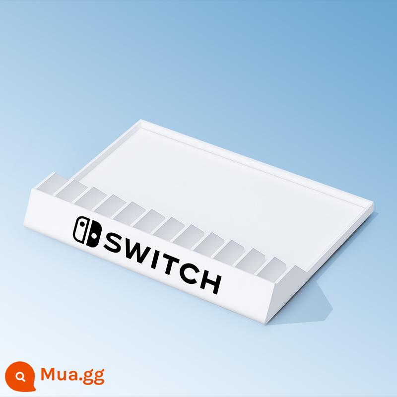 Bijibit chính thức chính hãng Nintendo Switch hộp cassette kệ lưu trữ hộp thẻ ns đa chức năng đặt máy tính để bàn khung thẻ trò chơi phụ kiện ngoại vi hiển thị kệ lưu trữ hộp bên ngoài dung lượng lớn - Kệ đựng hộp cát-sét "Trắng"