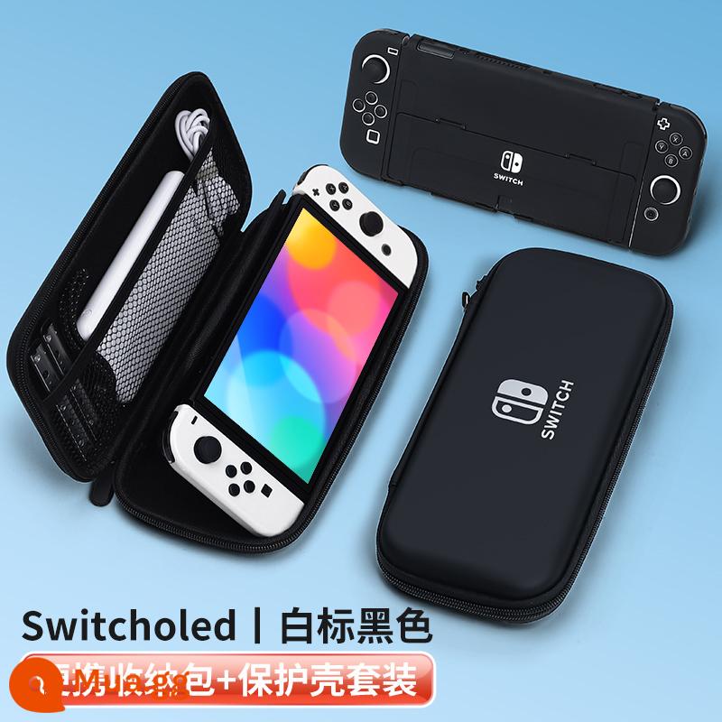 Túi đựng switch bijibit Vỏ bảo vệ Nintendo ns xách tay máy chơi game màn hình oled dung lượng lớn hộp vỏ cứng hộp băng chuyển mạch siwch tay cầm phụ kiện vỏ cứng trọn bộ - Hộp cứng đế Oled [nhãn trắng đen + hộp bảo vệ tương tự] đi kèm màng + nắp