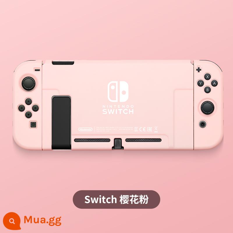 Vỏ bảo vệ Nintendo Switch, tay cầm Switchol, vỏ túi lưu trữ OLED, bộ phụ kiện đầy đủ, đế cắm ns, vỏ cứng, vỏ trong suốt, tách rời, vỏ mềm, hộp trò chơi di động bằng silicon - Vỏ thân thiện với da "Sakura Pink" √ miễn phí màng + nắp