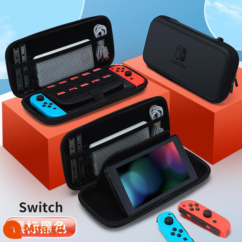 Túi đựng switch bijibit Vỏ bảo vệ Nintendo ns xách tay máy chơi game màn hình oled dung lượng lớn hộp vỏ cứng hộp băng chuyển mạch siwch tay cầm phụ kiện vỏ cứng trọn bộ - Hộp đựng cứng công tắc [nhãn đen đen] đi kèm miếng dán + nắp