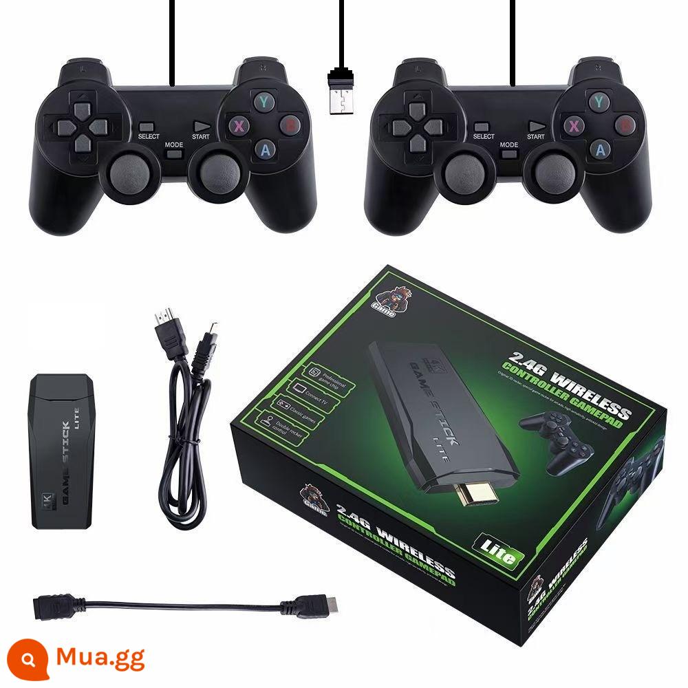 Tay cầm chơi game không dây TV đôi máy tính arcade home hoài cổ fc3/2.4g/pc box usb trắng đỏ - (Một đến hai dây) Trò chơi M8/32G/3500