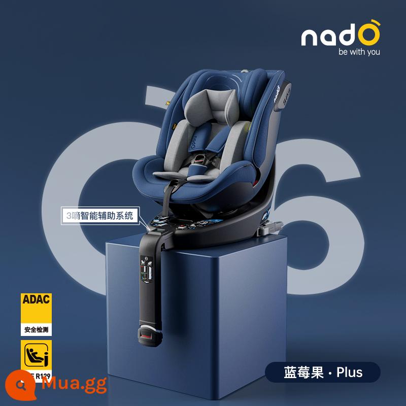 Ghế ngồi an toàn cho trẻ sơ sinh nadO O6 Đức xe 0-7 tuổi bé xoay 360 độ - Mô hình Blueberry-plus