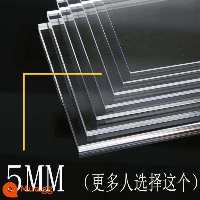 Tấm acrylic tấm plexiglass trong suốt cao xử lý phân vùng tấm dày tấm nhựa cứng truyền ánh sáng tùy chỉnh hộp hiển thị - Độ trong suốt cao (độ dày 5mm)