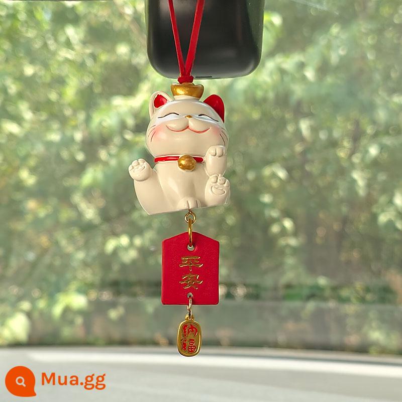 Mặt Dây Chuyền Ô Tô Handmade Mèo May Mắn Charm Trang Trí Trang Trí Ô Tô Dễ Thương Cao Cấp Phụ Kiện Ô Tô Chiếu Hậu Vật Trang Trí - mèo vẫy tay + chút bình yên + hạnh phúc